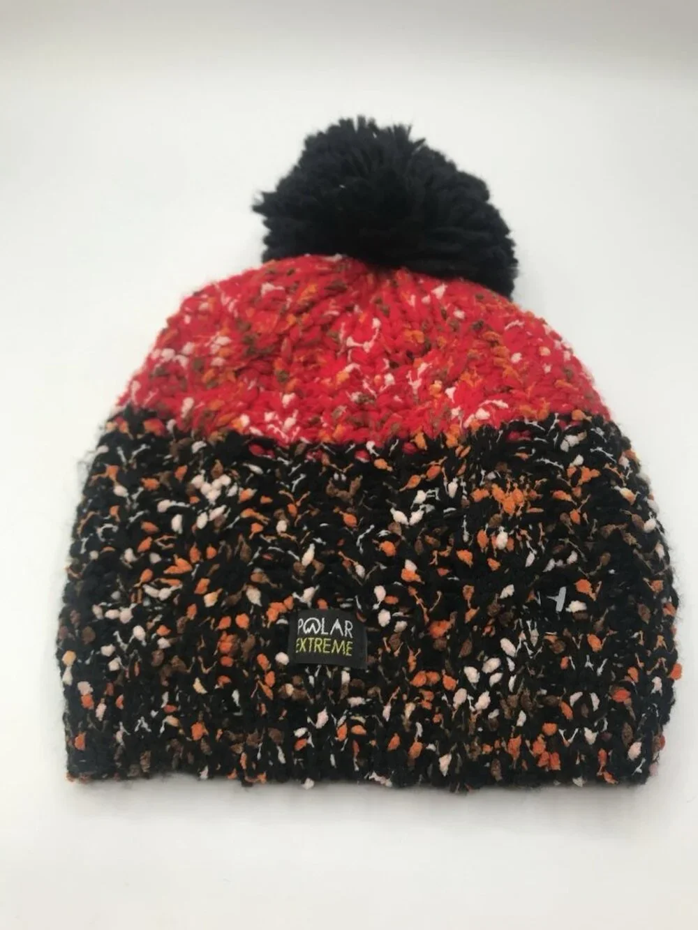 Gold Medal Polar Extreme Beanie Hat Cap Pom Pom Red Black Womens